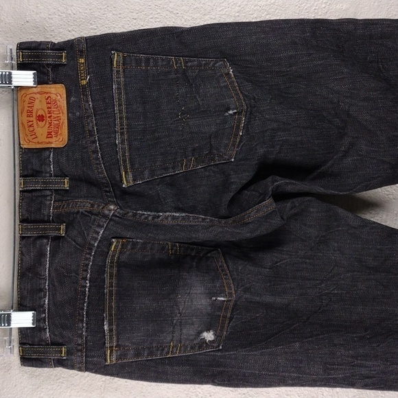 Lucky Brand Dungarees by Gene Montesano Black Mid Rise Straight Leg Color Jean - Picture 9 of 15